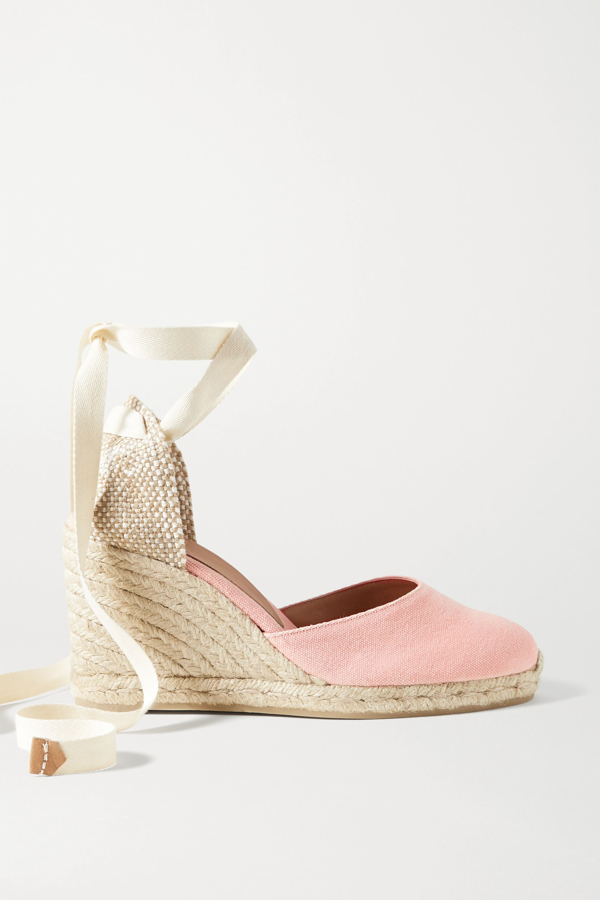 castañer carina 80 canvas wedge espadrilles