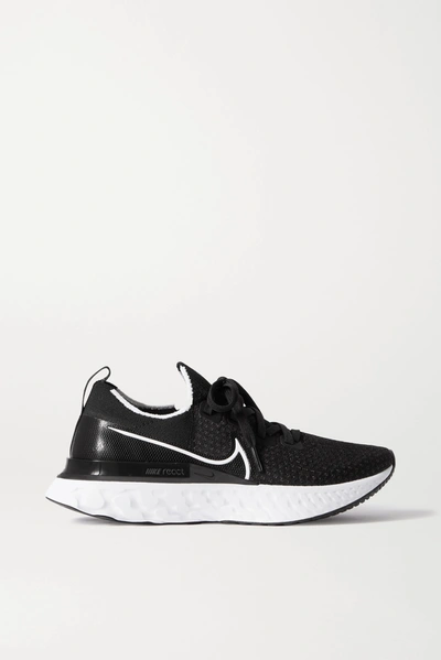Shop Nike React Infinity Run Flyknit Sneakers In Black