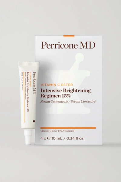 Shop Perricone Md Vitamin C Ester Intensive Brightening Regimen 15%, 4 X 10ml In Colorless