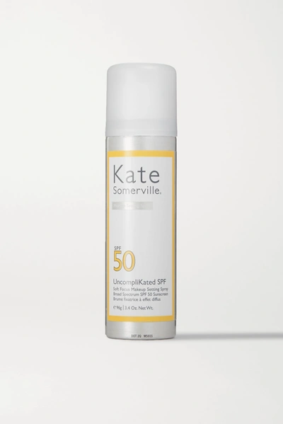 Shop Kate Somerville Uncomplikated Soft Focus Makeup Setting Spray Spf50, 96g - One Size In Colorless