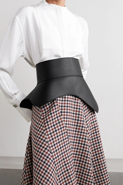 Shop Loewe Obi Leather Waist Belt In Black