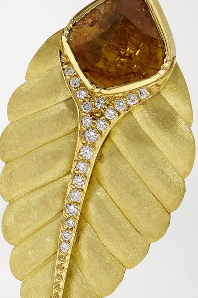 Shop Brooke Gregson Maya 18-karat Gold Diamond Earrings