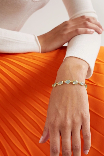 Shop Pippa Small 18-karat Gold Aquamarine Bracelet