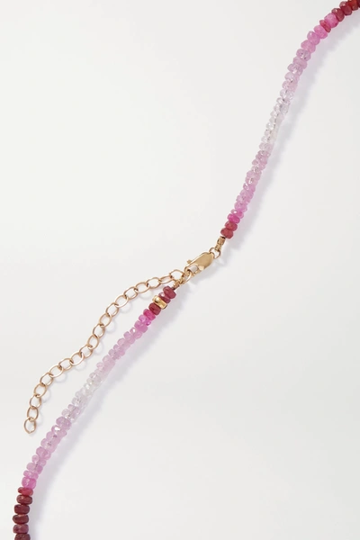 Jia Jia Arizona Gold Ruby Necklace In Pink