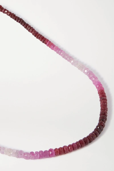 Jia Jia Arizona Gold Ruby Necklace In Pink
