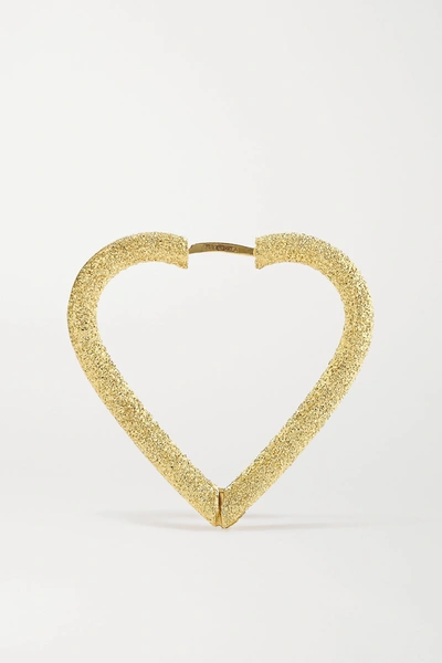 Shop Carolina Bucci Cuore 18-karat Gold Hoop Earrings