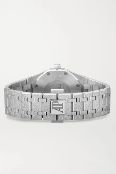 Shop Audemars Piguet Royal Oak 33mm 18-karat Frosted White Gold Watch