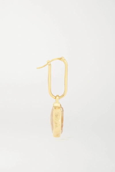 Shop Foundrae Per Aspera Ad Astra 18-karat Gold Quartz Earring