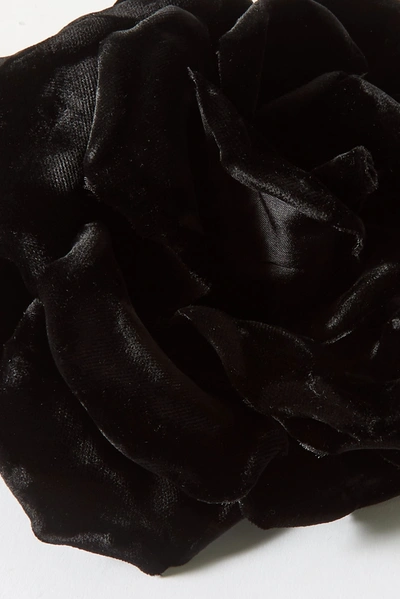 Shop Saint Laurent Velvet Choker In Black