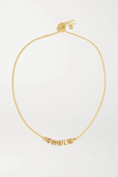 Shop Lauren Rubinski Smile 14-karat Gold Necklace
