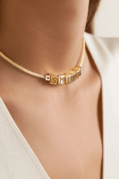 Shop Lauren Rubinski Smile 14-karat Gold Necklace