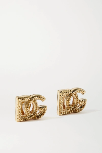 Shop Dolce & Gabbana Gold-tone Clip Earrings