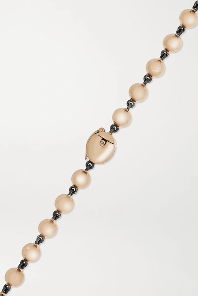 Shop Jessica Mccormack Ball N Chain 18-karat Rose Gold Diamond Necklace