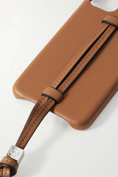 Shop Loewe Leather Iphone 11 Case In Tan