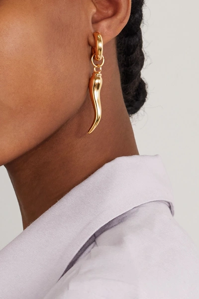 Shop Timeless Pearly Gold-tone Pearl Hoop Earrings