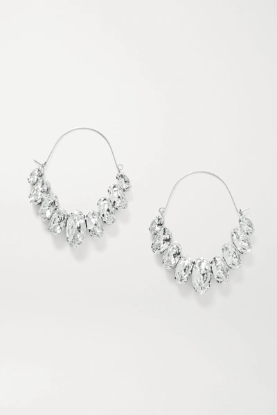 Shop Isabel Marant Ho La La Silver-tone Crystal Earrings