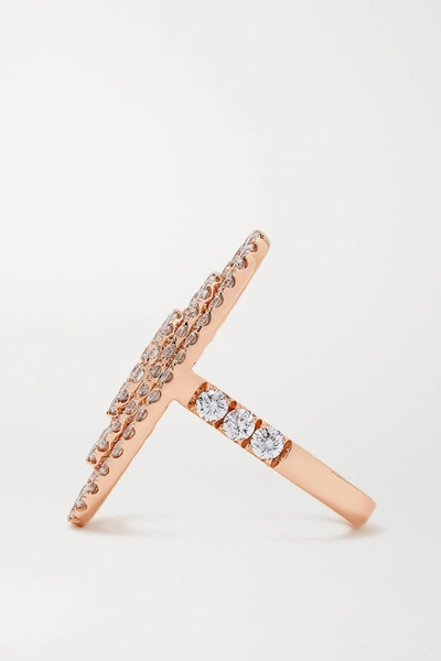 Shop Anita Ko 18-karat Rose Gold Diamond Ring