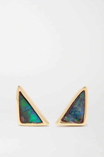 Shop Kimberly Mcdonald 18-karat Gold Opal Earrings
