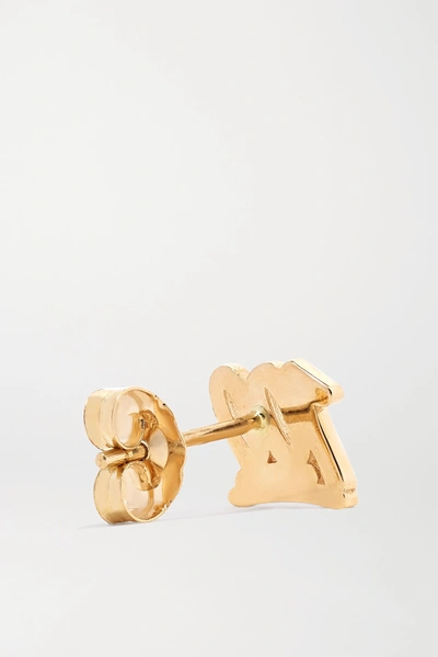 Shop Alison Lou 100 14-karat Gold And Enamel Earring