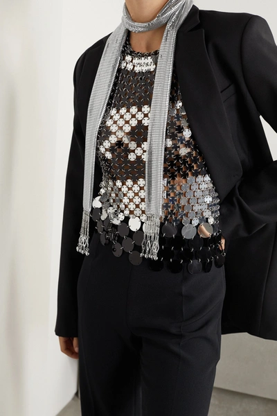 Shop Rabanne Pixel Chainmail Scarf In Silver