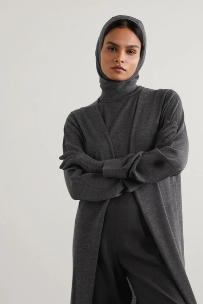 Shop The Row Badu Cashmere And Silk-blend Snood In Anthracite