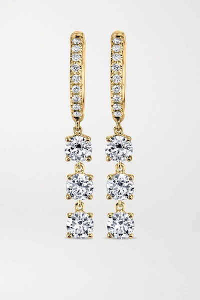 Shop Anita Ko 18-karat Gold Diamond Hoop Earrings