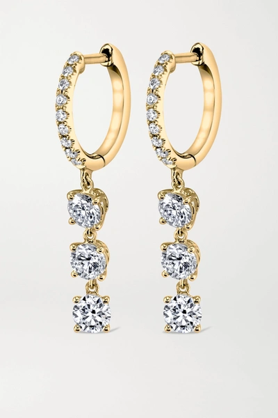Shop Anita Ko 18-karat Gold Diamond Hoop Earrings