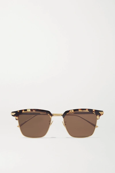 Bottega Veneta Light Ribbon Square-frame Gold-tone Sunglasses in