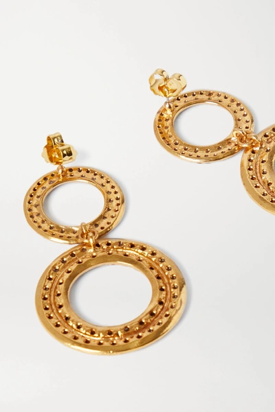 Shop Rebecca De Ravenel Tosca Gold-plated Crystal Earrings