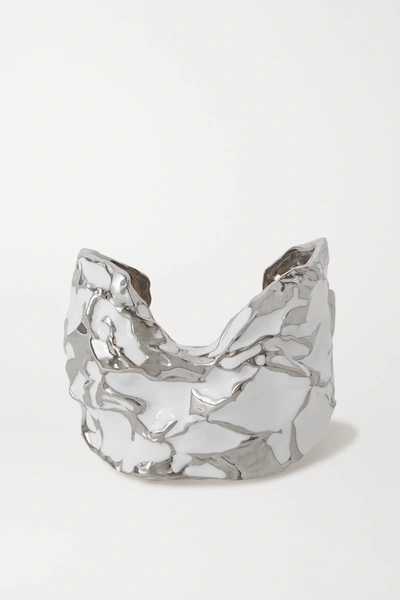 Shop Chloé Silver-tone And Enamel Cuff