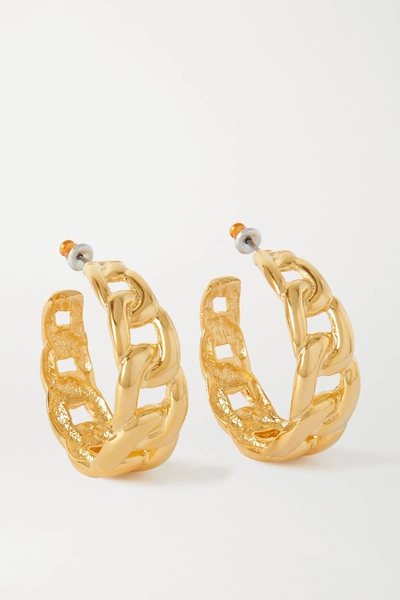 Shop Kenneth Jay Lane Gold-tone Hoop Earrings