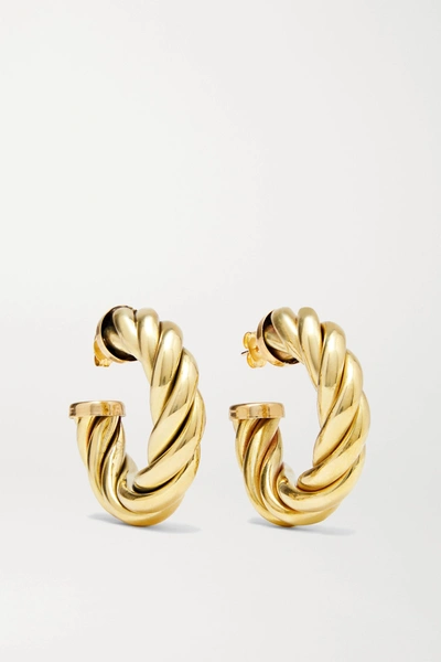 Shop Laura Lombardi Spira Gold-tone Hoop Earrings