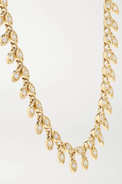 Shop Sydney Evan Evil Eye Eternity 14-karat Gold Diamond Necklace