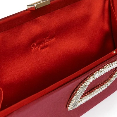 Shop Roger Vivier Pilgrim Clutch Bag In Silk