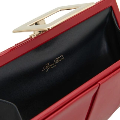 Shop Roger Vivier Belle Vivier Clutch In Patent Leather In Red