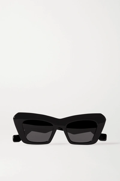 Shop Loewe Oversized Cat-eye Acetate Sunglasses In Black