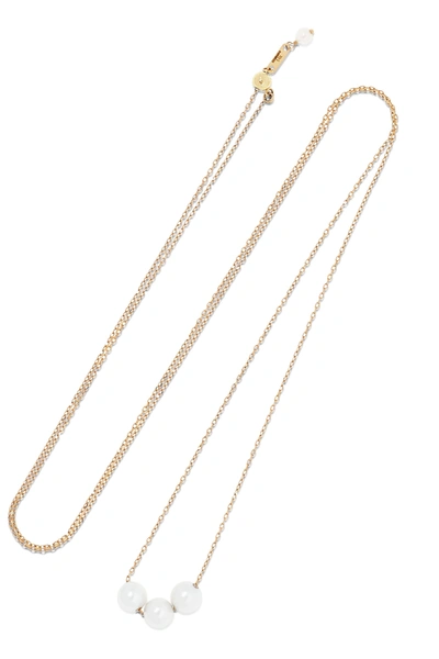 Shop Mizuki 14-karat Gold Pearl Necklace