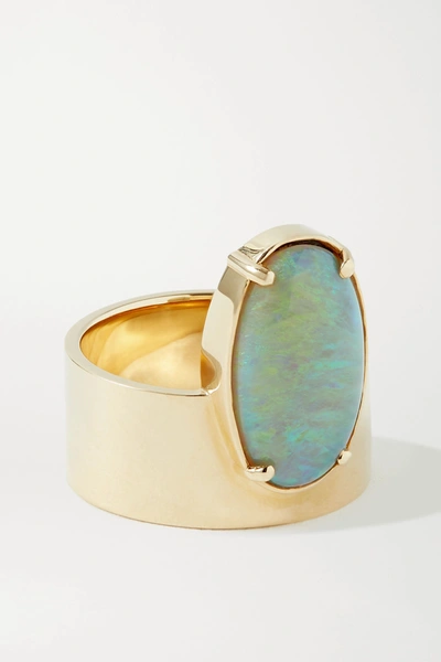 Shop Wwake Monolith 14-karat Gold Opal Ring