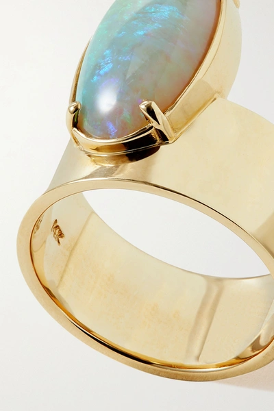 Shop Wwake Monolith 14-karat Gold Opal Ring