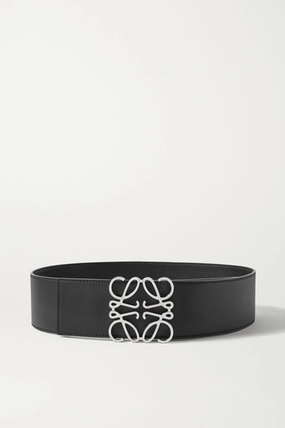 Shop Loewe Leather Belt In Black