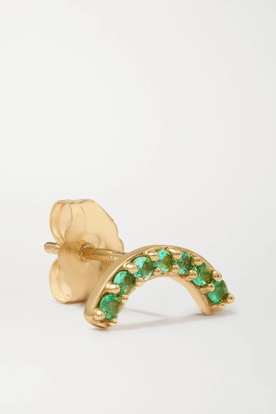 Shop Andrea Fohrman 14-karat Gold Emerald Earring