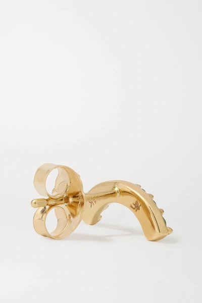 Shop Andrea Fohrman 14-karat Gold Emerald Earring