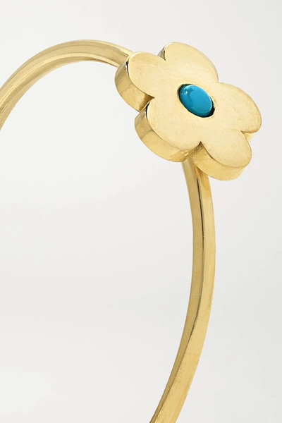 Shop Jennifer Meyer Mini Daisy 18-karat Gold Turquoise Ring