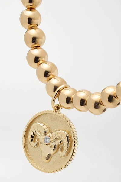 Shop Sydney Evan Aries 14-karat Gold Diamond Bracelet