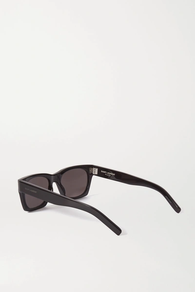 Shop Saint Laurent Square-frame Acetate Sunglasses In Black