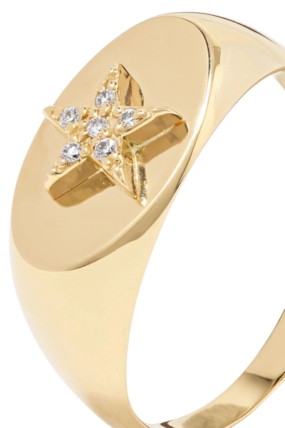 Shop Foundrae Star Baby 18-karat Gold Diamond Ring
