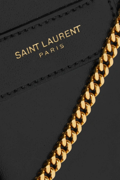 Shop Saint Laurent Leather Iphone 11 Pro Case In Black
