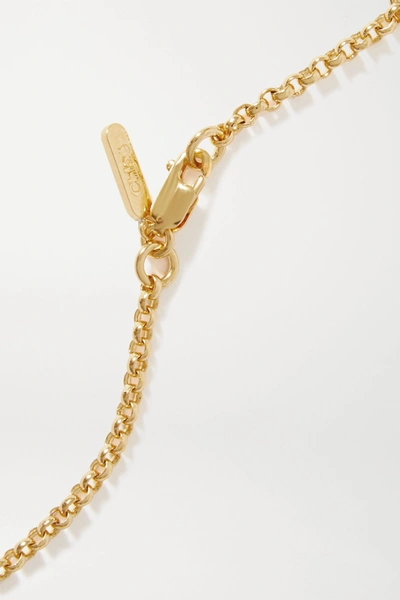 Shop Chloé Gold-tone, Quartz And Crystal Necklace