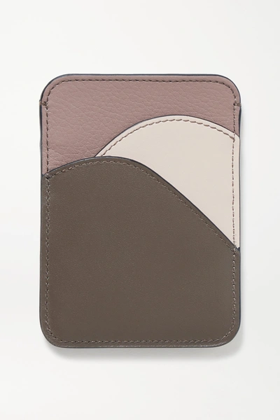 Shop Chloé Walden Color-block Leather Cardholder In Pink