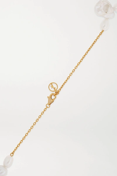 Shop Anissa Kermiche Gold-plated Pearl Necklace